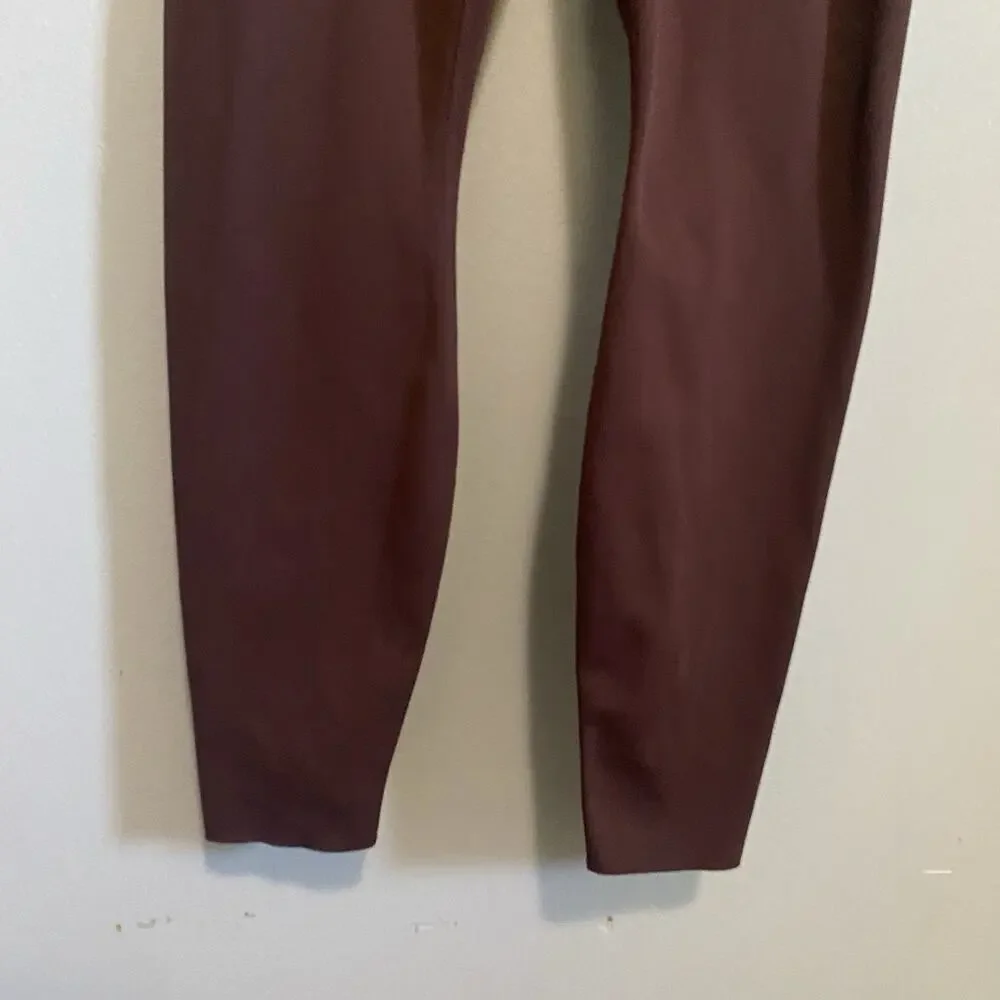 Nike Universal High Waist Brown Skinny Leggings Pockets Small Athletic Active
